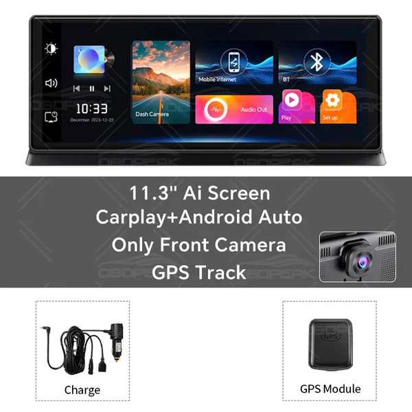 Ai Screen Dash Cam Dual Len 4K Video Recorder